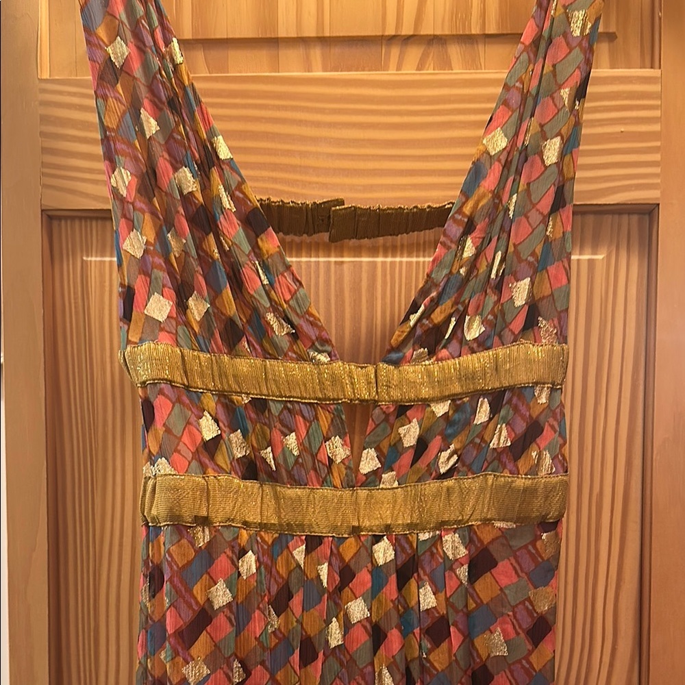 RIXO Multicolor Mosaic Dress